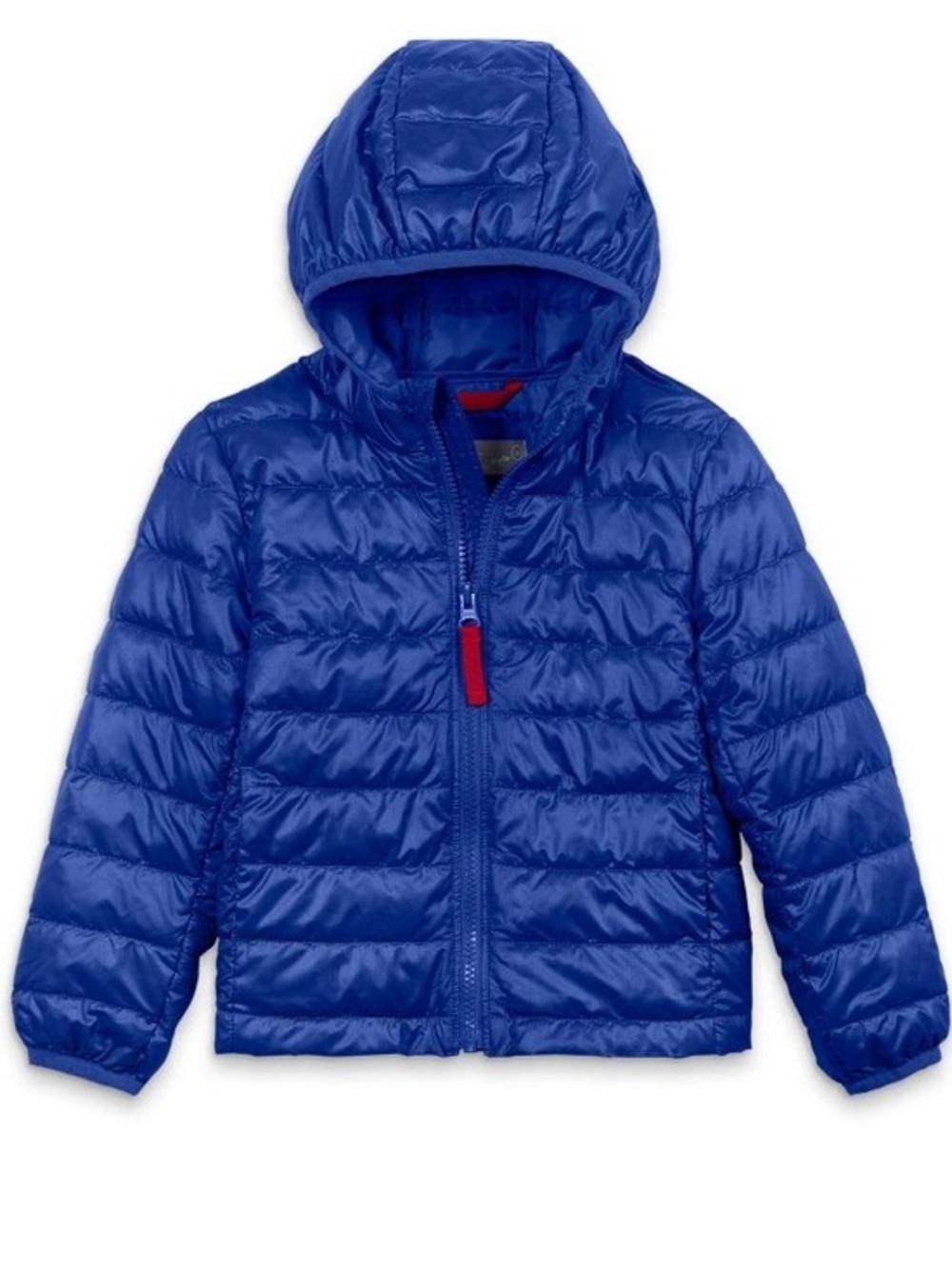 Primary Kids Lightweight Puffer Colbalt Blue Hooded Zip Up Jacket Coat Size 4/5